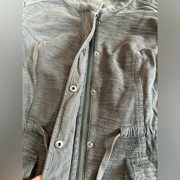 Anthropologie Saturday Sunday Gray Cotton Military Jacket Size Small P0971 - Picture 7 of 15